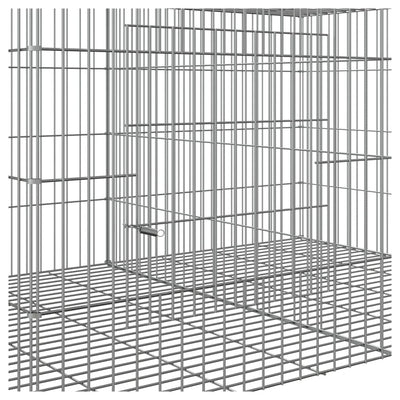 3-paneelinen Kanihäkki 163x79x54 cm galvanoitu rauta