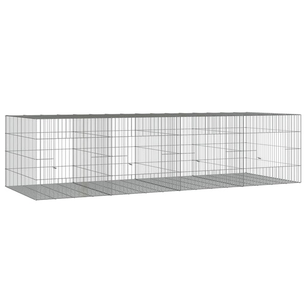 Galvanoitu 4-paneelinen kanihäkki Expl 217x79x54cm (rauta)