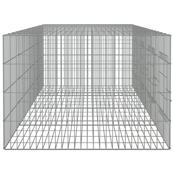 Galvanoitu 4-paneelinen kanihäkki Expl 217x79x54cm (rauta)