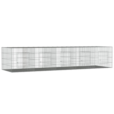 Galvanoitu 5-paneelinen kanihäkki Expl 273x79x54cm (rauta)