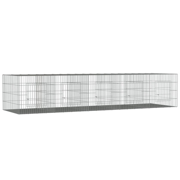 Galvanoitu 5-paneelinen kanihäkki Expl 273x79x54cm (rauta)