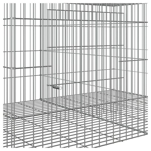 Galvanoitu 5-paneelinen kanihäkki Expl 273x79x54cm (rauta)