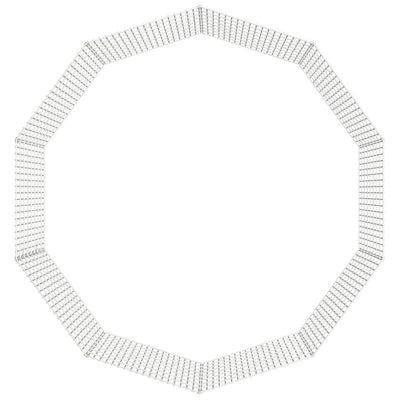 10-paneelinen kanihäkki 54x80 cm galvanoitu rauta