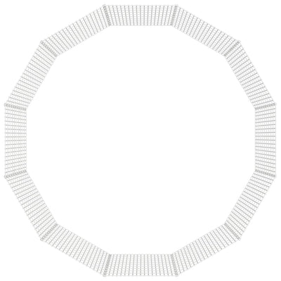 12-paneelinen kanihäkki 54x100 cm galvanoitu rauta