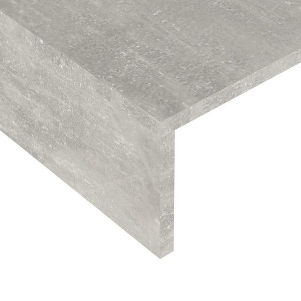 Näyttöteline betoninharmaa 110x23,5x9 cm tekninen puu
