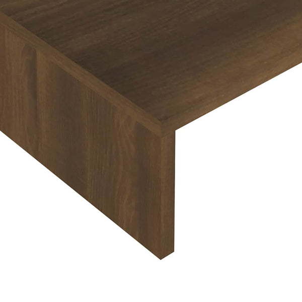 Näyttöteline ruskea tammi 110x23,5x9 cm tekninen puu