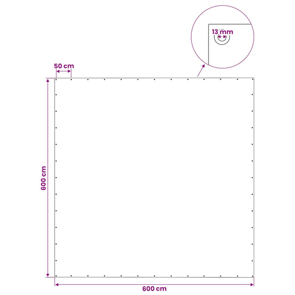 Leno suojapeite 140 g/m² 6x6 m valkoinen