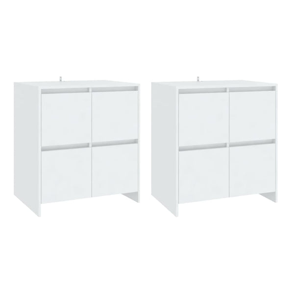 Senkit 2 kpl valkoinen 70x41x75 cm tekninen puu