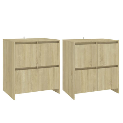 Senkit 2 kpl Sonoma-tammi 70x41x75 cm tekninen puu
