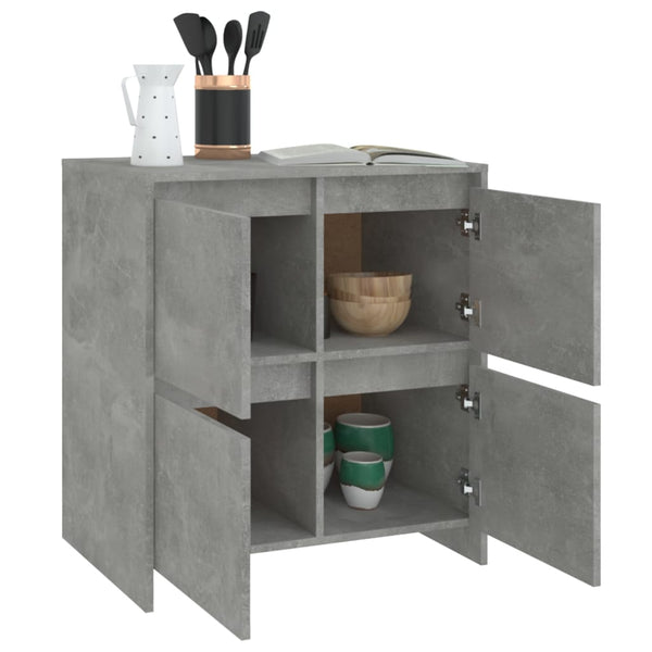 Senkit 2 kpl betoninharmaa 70x41x75 cm lastulevy