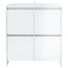 Senkit 2 kpl korkeakiilto valkoinen 70x41x75 cm lastulevy