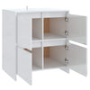 Senkit 2 kpl korkeakiilto valkoinen 70x41x75 cm lastulevy
