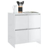 Senkit 2 kpl korkeakiilto valkoinen 70x41x75 cm lastulevy