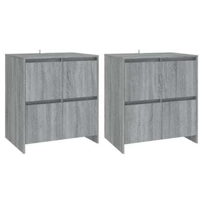 Senkit 2 kpl harmaa Sonoma 70x41x75 cm tekninen puu