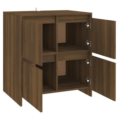 Senkit 2 kpl ruskea tammi 70x41x75 cm tekninen puu