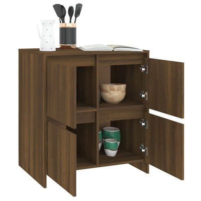 Senkit 2 kpl ruskea tammi 70x41x75 cm tekninen puu