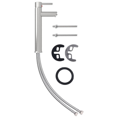 Ruskea kylpyhuoneen pesuallas hana ja tulppa Aninoiu (karkaistu lasi)