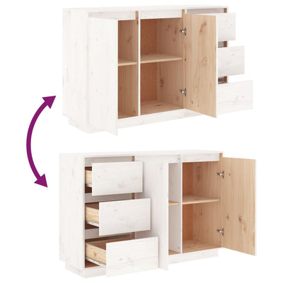 Valkoinen senkki Paaraschiva 111x34x75cm (mänty)