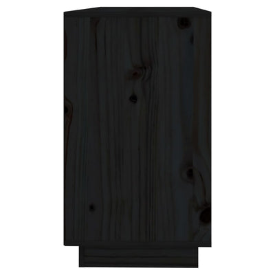 Senkki musta 111x34x60 cm täysi mänty