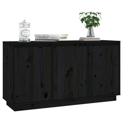Senkki musta 111x34x60 cm täysi mänty