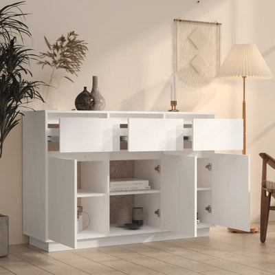 Senkki valkoinen 110x34x75 cm täysi mänty