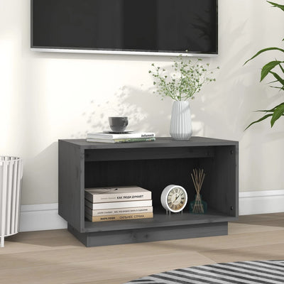 TV-taso harmaa 60x35x35 cm täysi mänty