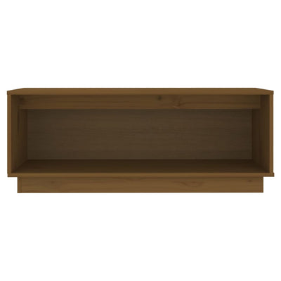 TV-taso hunajanruskea 90x35x35 cm täysi mänty