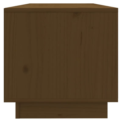 TV-taso hunajanruskea 90x35x35 cm täysi mänty