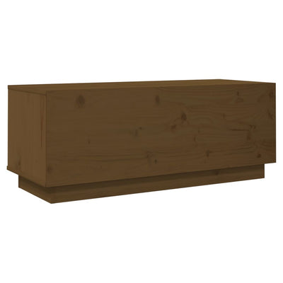TV-taso hunajanruskea 90x35x35 cm täysi mänty