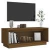 TV-taso hunajanruskea 90x35x35 cm täysi mänty