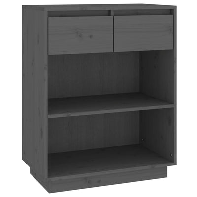 Konsolikaappi harmaa 60x34x75 cm täysi mänty