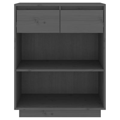 Konsolikaappi harmaa 60x34x75 cm täysi mänty