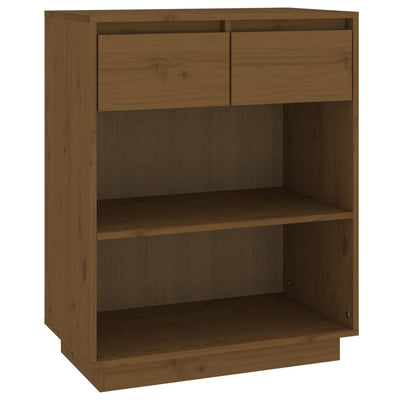 Konsolikaappi hunajanruskea 60x34x75 cm täysi mänty