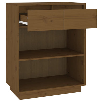 Konsolikaappi hunajanruskea 60x34x75 cm täysi mänty