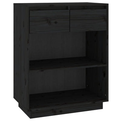 Konsolikaappi musta 60x34x75 cm täysi mänty