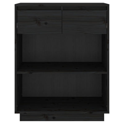 Konsolikaappi musta 60x34x75 cm täysi mänty