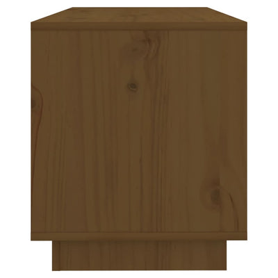 TV-taso hunajanruskea 74x34x40 cm täysi mänty
