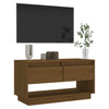 TV-taso hunajanruskea 74x34x40 cm täysi mänty