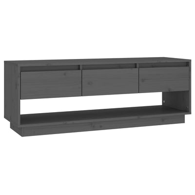 TV-taso harmaa 110,5x34x40 cm täysi mänty