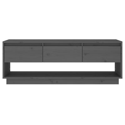 TV-taso harmaa 110,5x34x40 cm täysi mänty
