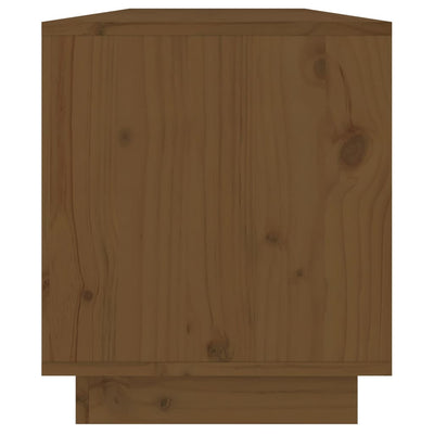 TV-taso hunajanruskea 110,5x34x40 cm täysi mänty