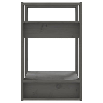 Kirjahylly/tilanjakaja harmaa 41x35x57 cm täysi mänty