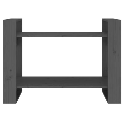 Kirjahylly/tilanjakaja harmaa 80x35x56,5 cm täysi mänty