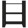 Musta kirjahylly/tilanjakaja Allyn 80x35x91cm (mänty)