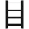 Musta kirjahylly/tilanjakaja Meitan 80x35x125cm (mänty)