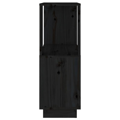 Kirjahylly/tilanjakaja musta 51x25x70 cm täysi mänty