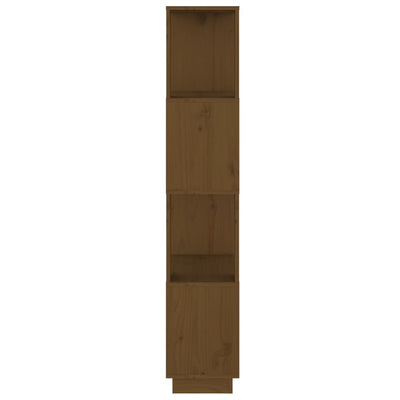 Kirjahylly/tilanjakaja hunajanruskea 51x25x132 cm täysi mänty