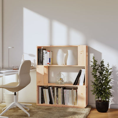 Kirjahylly/tilanjakaja 80x25x101 cm täysi mänty