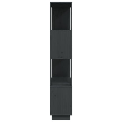 Kirjahylly/tilanjakaja harmaa 80x25x132 cm täysi mänty
