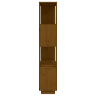 Kirjahylly/tilanjakaja hunajanruskea 80x25x132 cm täysi mänty